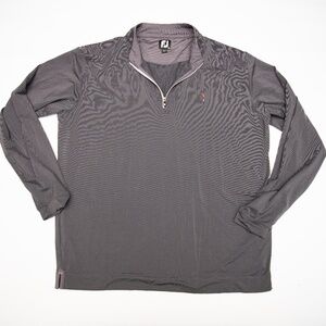 Footjoy Pullover Mens XL Gray 1/4 Zip Performance Golfer Outdoors Light Jacket